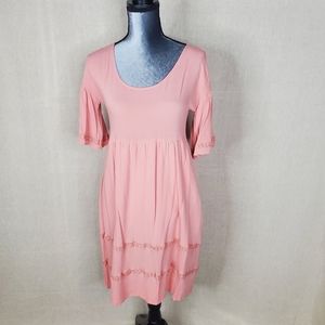 ☆ Hailey & Co. Pink Babydoll Crepe Dress Size Small